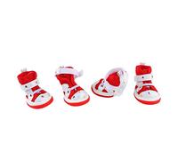 Schimer Chaussures de Sport pour Chiens, Protection des Pattes élégantes et Confortables pour Petits Chiens, Randonnée, Respirante, 4 Pièces (3#)
