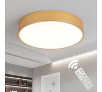 Schindora Or Plafonnier LED,Ø40Cm MéTal 30W Luminaires IntéRieur Dimmable Avec ContrôLe Cuisine Lampe Rond Moderne plafonnier salon Pour Garage Atelier