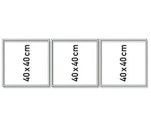 Schipper 605270766 Tableau triptyque avec cadre en aluminium 120 x 40 cm