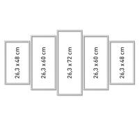 Schipper 605280901 Peinture par numéros avec Cadre en Aluminium polyptyque 132 x 72 cm Argenté sans Verre pour Votre œuvre d'art Montage Facile