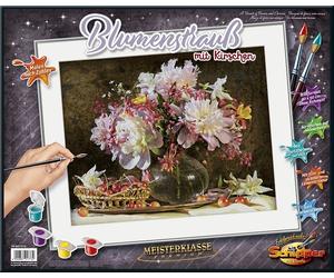 Schipper 609130773 - Dessins Numérotés - Bouquets de Fleurs Avec Cerises - Neuf