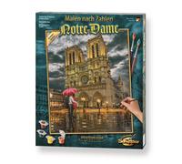 Smoby Kit de peinture par numéros Simba Schipper Notre Dame Acrylique Toile 40x50cm Structure en lin