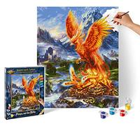 Schipper 609130870 Peinture par numéros - Phénix des cendres - Photos de peinture pour adultes avec pinceaux et peintures acryliques - 40 x 50 cm