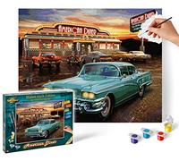 Schipper 609130877 Peinture par numéros - American Diner - Photos de Peinture pour Adultes avec pinceaux et peintures acryliques - 40 x 50 cm