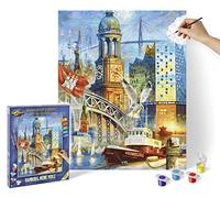 Schipper 609130891 Peinture par numéros - Hambourg, ma perle - Photos de peinture pour adultes avec pinceaux et peintures acryliques - 40 x 50 cm
