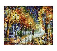 Schipper Peinture par numéros – Promenade en automne – Pinceaux et peintures acryliques – 24 x 30 cm
