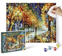 Schipper 609240910 Peinture par numéros - Promenade en automne - Photos de peinture pour adultes - Pinceaux et peintures acryliques - 24 x 30 cm