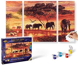 Schipper - 609260455 - Africa - Elephant Caravan - Tableau à Dessin - Taille 40 x 50 cm