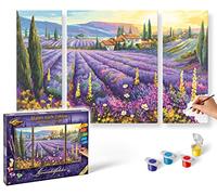 Schipper - 609260604 - Lavender Fields - Triptychon - Tableau à Dessin - Taille 40 x 50 cm