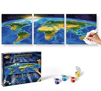 Schipper 609470855 Peinture par Numéro Notre Planète - Tableaux de Peinture pour Adultes avec Pinceaux et Peintures Acryliques 40 x 120 cm