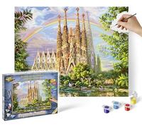 Schipper Sagrada Familia 609130914 Peinture par numéros pour adultes avec pinceaux et peintures acryliques 40 x 50 cm