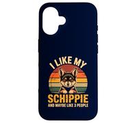 Schipperke Owner I Like My Schippie Funny Dog Lover Retro Coque pour iPhone 16