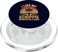 Schipperke Owner I Like My Schippie Funny Dog Lover Retro PopSockets PopGrip pour MagSafe