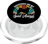 Schipperkes Are My Spirit Animal - Retro Style Schipperke PopSockets PopGrip pour MagSafe