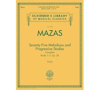 Schirmer Library Mazas 75 Melodious & Progressive Studies Op.36 Pf Bk