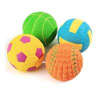 SCHITEC Balles Interactives pour Chien [4 Packs], Jouets à Couinement Mâcher pour Chien en Latex Interactif, Jouet de 2.4'' pour Les Petits Chiens et Les Chiots.