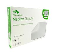 SCHIUMA DI POLIURETANO ULTRA SOTTILE PER IL DRENAGGIO DEGLI ESSUDATI CON STRATO DI CONTATTO IN MORBIDO SILICONE MEPILEX TRANSFER CM 10 X 12 5 PEZZI