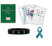 Schizophrenia Support Bundle Reference Cheat Sheet My Schizophrenia Diary Schizophrenia Workbook Mental Health Awareness Wristband