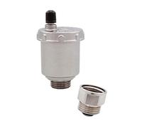 Schläfer 0930180 | Purgeur d'air automatique en laiton Filetage mâle 3/8 ITAP avec valve d'isolement pour un remplacement facile filetage mâle 3/8, sortie verticale, Made in Italy