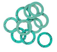Schläfer 1824010 | 10 Joints Plats Fibre Verte 3/4" (20/27 mm) - Ø 24x16x2 mm | Étanchéité Haute Température 180°C | Joint Plomberie Chauffage Robinet Évier WC - Sans Amiante - Fabriqué en Italie