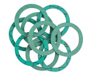 Schläfer 1824016-10 Joints Plats Fibre Vert 2" - Ø 56x49x2 mm | Étanchéité Haute Température 180°C | Joint Plomberie Chauffage Robinet Évier WC - Sans Amiante - Fabriqué en Italie