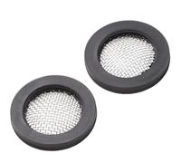 Schläfer 184414 | 2 PCS- Joint Plat avec Filtre en Acier Inoxydable Anti Impuretés pour filetage 1/2", hauteur 3 mm. Rondelle en Caoutchouc pour Pomme de Douche, Raccords eau potable