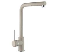 Schläfer 35506521 | Mélangeur évier de cuisine en granit avoine, bouche pivotante par équipe, robinet de cuisine professionnel avec douche extractible en laiton, mitigeur évier avec douche série Stilo