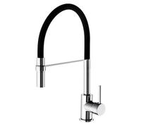 Schläfer 35516010 | Mitigeur évier de cuisine chromé, bouche pivotante 360°, robinet de cuisine professionnel avec douche orientable, mitigeur évier avec douche série Focus en laiton