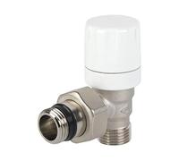 Schläfer 37041102 | Corps thermostatique équerre 1/2" (15x21) en laiton nickelé, compatible avec têtes M30x1,5, étanchéité parfaite, idéal pour radiateurs avec raccordement 15/21