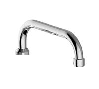 Schläfer 400113 - Bec de Robinet Mural Universel, Bec chromé en forme de U - Pour robinetterie murale - Longueur : 200 mm - Raccord d’étanchéité conique de 3/4 - Pour perçage de 18 mm de diamètre