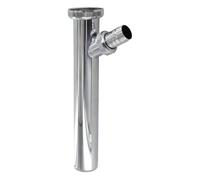 Schläfer 439004 - Raccord Siphon en Laiton 1 1/4 x diam. Ø32mm x 150mm chromé avec prise évacuation pour machine à laver, Tuyau de Siphon Lavabo réglable en hauteur.