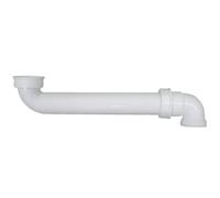 Schläfer | 439406 - Coude de Vidange Peu encombrant, Rallonge Sous-évier avec Double Coude 90°, Tube pour le Lavabo, Siphon Évier, Raccords Standard 1 1/2 Tuyau 40 mm