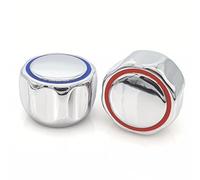 Schläfer 4503010 | Kit poignée robinet 8x20, vis mécanique 1/2", bouton, robinets eau chaude froide, évier cuisine, métal, paire, chrome