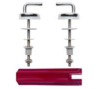 Schläfer 453800 | Kit de fixation pour WC universel, paire de charnières de rechange réglables en S en acier chromé + clé pour montage et démontage des sièges WC avec vis papillon ou écrou CH 14 mm