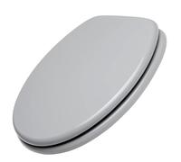 Schläfer 4638166 | Abattant pour Wc Universel en couleur gris clair manhattan, Siège de Toilette de Taille universelle en Bois Mdf, Cuvette Toilette Forme Ovale, Charnières Réglables en Métal