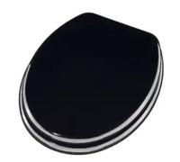 Schläfer | Abattant pour Wc Universel en Mdf Couleur Noir, Siège de Toilette