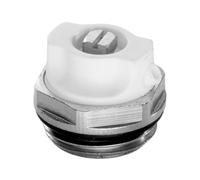 Schläfer | Bouchon Purgeur Radiateur Orientable 1/2" (15/21) - 704611- Purgeur d'Air Manuel Laiton Nickelé - Joint Auto-étanche - Pour Chauffage, Fonte, Alu & Sèche-Serviettes - Max 110°C 10 Bar