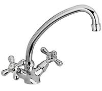 Schläfer | Robinet de cuisine évier/évier avec chrome haut J-Barrel