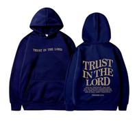 Schlaf Hoodie Reversibler Damen Hoodie mit Blumenmuster Langen Ärmeln Tasche Bluse unter Pullover, Marine, M