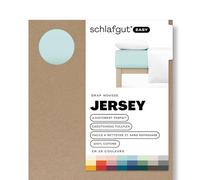 schlafgut Easy Jersey Drap-Housse 140x200cm à 160x200cm, 100% Coton, Doux et Respirant, Facile d'entretien, certifié Oeko-Tex, Petrol Light