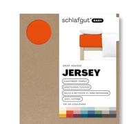 schlafgut Easy Jersey Drap-Housse 90x190cm à 100x200cm, 100% Coton, Doux et Respirant, Facile d'entretien, certifié Oeko-Tex, Red Mid