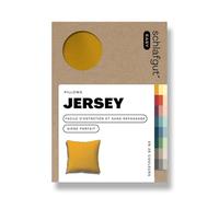 Schlafgut Easy Jersey taie d'oreiller 40x40 cm, Fait avec 100% Coton Super Doux, Fermeture éclair cachée, Ultra Doux et Respirant, certifié Oeko-Tex, Yellow Deep