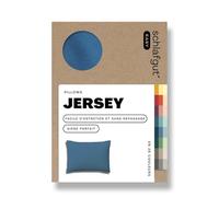Schlafgut Easy Jersey taie d'oreiller 40x60 cm, Fait avec 100% Coton Super Doux, Fermeture éclair cachée, Ultra Doux et Respirant, certifié Oeko-Tex, Blue Mid