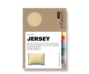 Schlafgut Easy Jersey taie d'oreiller 40x60 cm, Fait avec 100% Coton Super Doux, Fermeture éclair cachée, Ultra Doux et Respirant, certifié Oeko-Tex, Yellow Mid