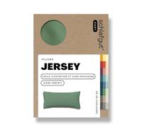 Schlafgut Easy Jersey taie d'oreiller 40x80 cm, Fait avec 100% Coton Super Doux, Fermeture éclair cachée, Ultra Doux et Respirant, certifié Oeko-Tex, Green Mid