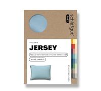 Schlafgut Easy Jersey taie d'oreiller 60x80 cm, Fait avec 100% Coton Super Doux, Fermeture éclair cachée, Ultra Doux et Respirant, certifié Oeko-Tex, Blue Light