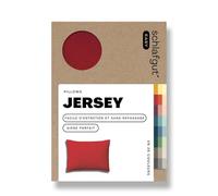Schlafgut Easy Jersey taie d'oreiller 60x80 cm, Fait avec 100% Coton Super Doux, Fermeture éclair cachée, Ultra Doux et Respirant, certifié Oeko-Tex, Red Deep