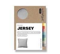 Schlafgut Easy Jersey Taie d'oreiller 80 x 80 cm Gris clair avec 100 % coton Taie d'oreiller super douce et respirante