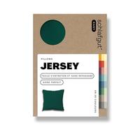 Schlafgut Easy Jersey taie d'oreiller 80x80 cm, Fait avec 100% Coton Super Doux, Fermeture éclair cachée, Ultra Doux et Respirant, certifié Oeko-Tex, Green Mid