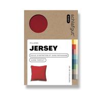 Schlafgut Easy Jersey taie d'oreiller 80x80 cm, Fait avec 100% Coton Super Doux, Fermeture éclair cachée, Ultra Doux et Respirant, certifié Oeko-Tex, Red Deep